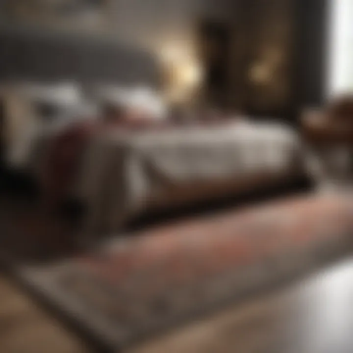 Elegant bedroom rug set enhancing a cozy atmosphere