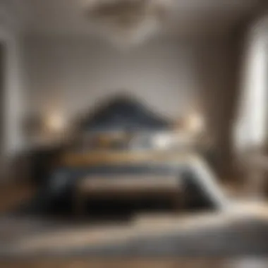 Stylish Bedroom Coordination Stylish bedroom with a beautifully coordinated rug set
