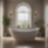Elegant Free Standing Bath Tub Elegant free standing bath tub in a stylish bathroom setting
