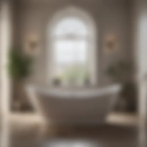 Elegant Free Standing Bath Tub Elegant free standing bath tub in a stylish bathroom setting