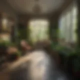 Lush indoor garden featuring a variety of plants in a cozy setting