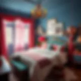 Cozy bedroom with TikTok-inspired decor showcasing vibrant colors and soft lighting
