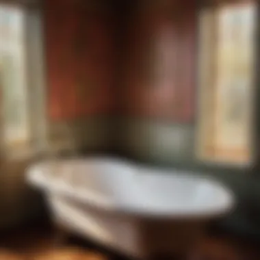 Timeless corner bathtub with vintage charm