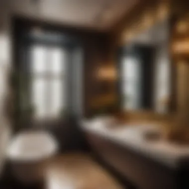 Sophisticated Color Palette Transformation Elegant color palette in a tiny bathroom