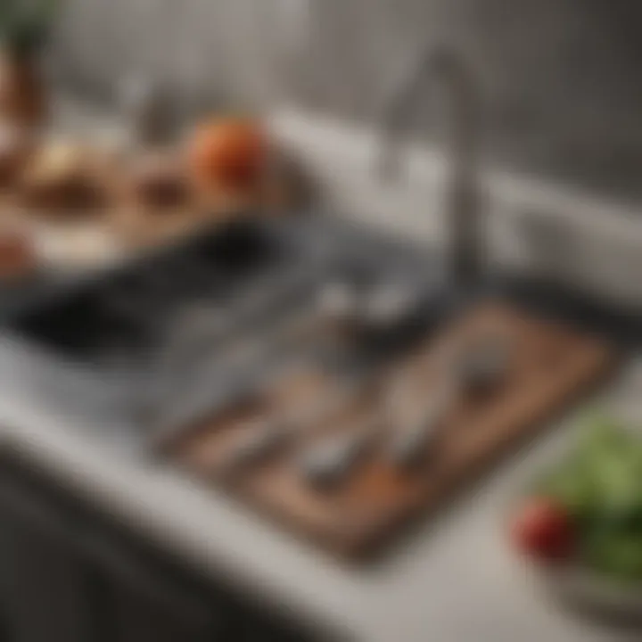 Assorted Tramontina kitchen tools displayed on a modern countertop