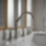 Elegant ultra widespread bathroom faucet showcasing modern design