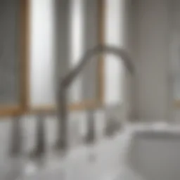 Elegant ultra widespread bathroom faucet showcasing modern design