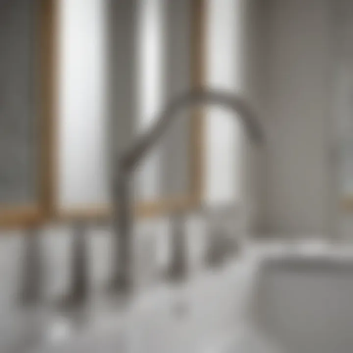 Elegant ultra widespread bathroom faucet showcasing modern design