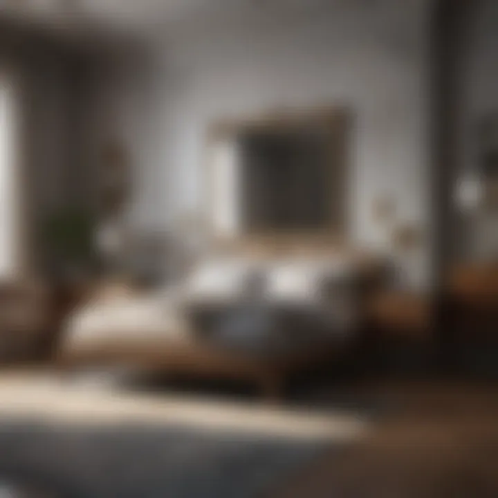 Modern Aesthetics with Unfinished Furniture Trendy bedroom featuring unfinished furniture with modern decor