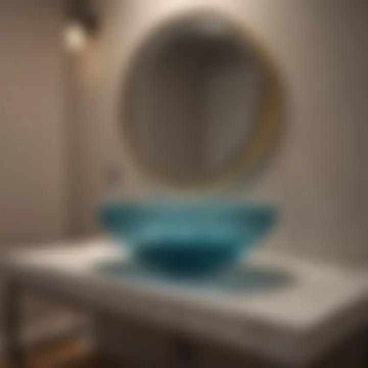 Contemporary Glass Vessel Sink Contemporary glass vessel sink with modern vanity