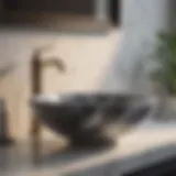 Luxurious Marble Vessel Sink Luxurious marble vessel sink with elegant faucet