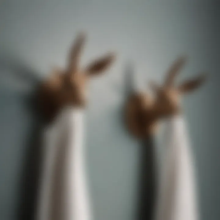 Whimsical towel hooks in creative shapes