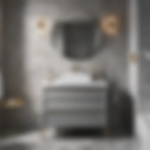 Elegant 24-inch grey bathroom vanity showcasing contemporary design