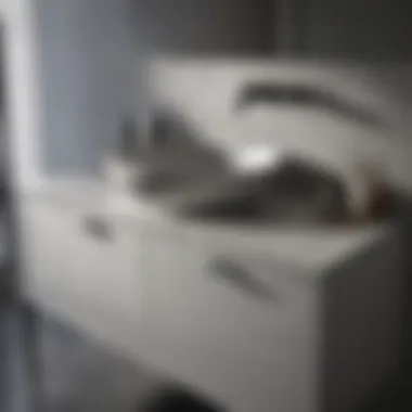 Maintenance tips for a grey bathroom vanity with sink