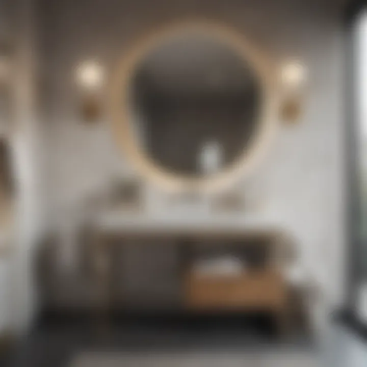 Elegant small vanity table in a modern bathroom setting