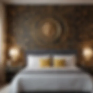 Modern Decor with Versace Elegance Stylish interior showcasing Versace wallpaper in modern decor
