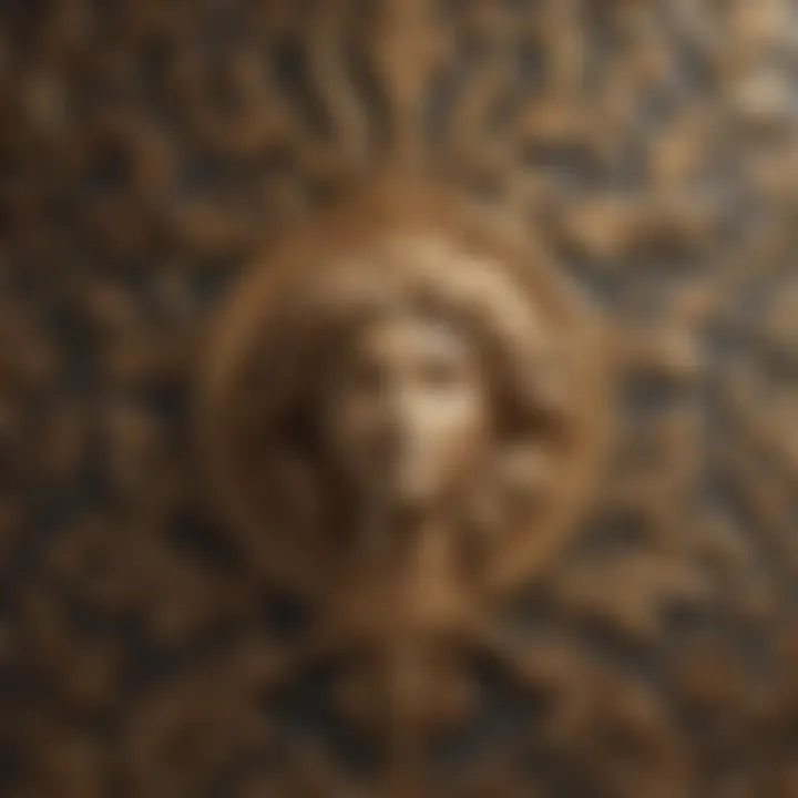 Detail shot of Versace wallpaper texture and colors