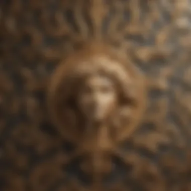 Close-Up of Versace Wallpaper Texture Detail shot of Versace wallpaper texture and colors