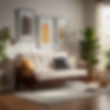 Space Optimization: Futon in a Cozy Studio Setting Compact futon in a cozy studio apartment