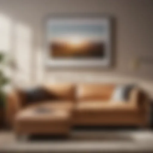 Modern living room with sleeper sofa