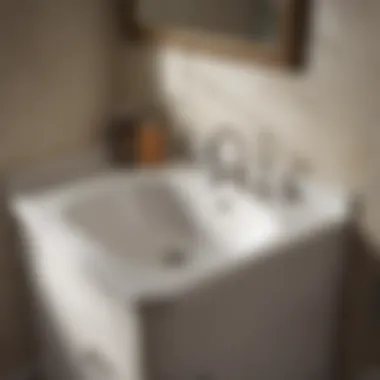 Restoration of Vintage Corner Sink Stylishly restored vintage corner sink in a modern bathroom