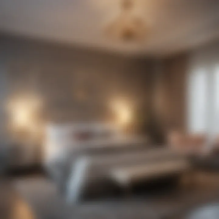 A beautifully decorated digital bedroom space emphasizing aesthetics and functionality