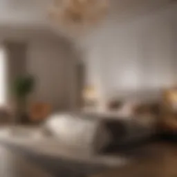 A virtual reality bedroom design showcasing modern furniture and decor elements