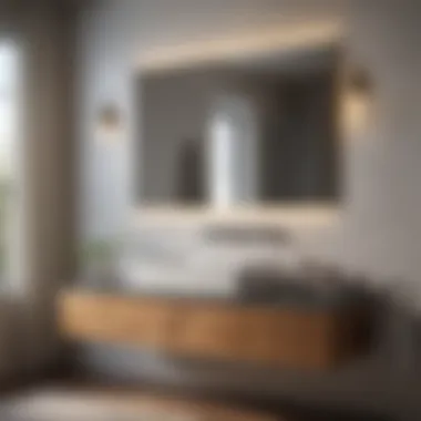 Diverse Materials for Functional Beauty A variety of materials used for wall mounted bathroom vanities