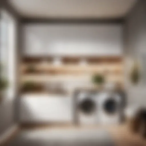 Modern Sleek Wall Mounted Cabinet for Laundry Room