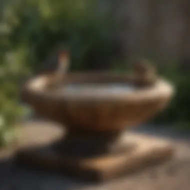 Creative Designs of Wood Look Bird Baths Creative designs of wood look bird baths displayed together