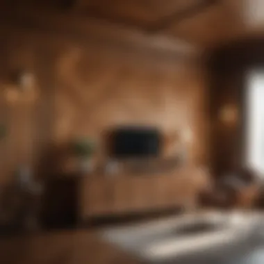 Variety of Wood Paneling Styles in an Interior Setting A variety of wood paneling styles displayed in an interior setting