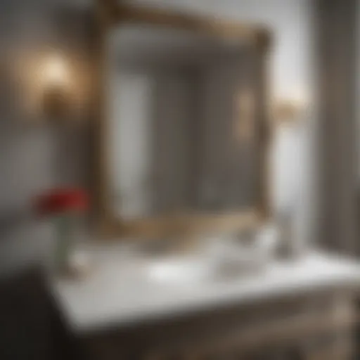 Elegant Vanity with Marble Countertop
