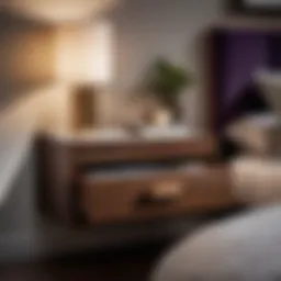 Innovative Hidden Compartment Drawer in Elegant Bedside Table