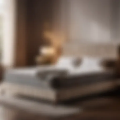 Glamorous bedroom setting with polyester filled mattress