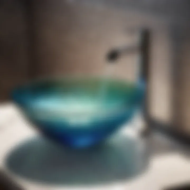 Sleek Glass Sink Bowl