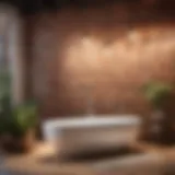 Industrial Bathroom Remodel: Exposed Brick Wall
