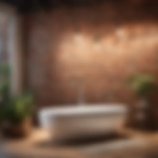 Industrial Bathroom Remodel: Exposed Brick Wall