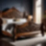 Exquisite Carved Wooden Bed Frame