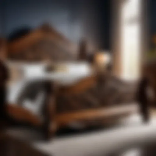 Exquisite Carved Wooden Bed Frame