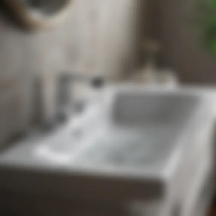 Elegant Cascade of Water from Kohler Bathroom Sink Fixture