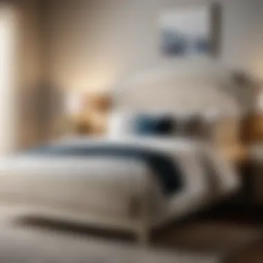 Elegant contemporary bed frame in JC Penney bedroom furniture collection