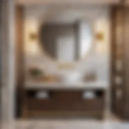 Exquisite marble bathroom vanity