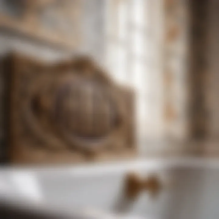 Exquisite Victorian Era Ornate Bathroom Sign