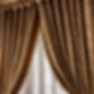 Luxurious fabric selection for bedroom curtains