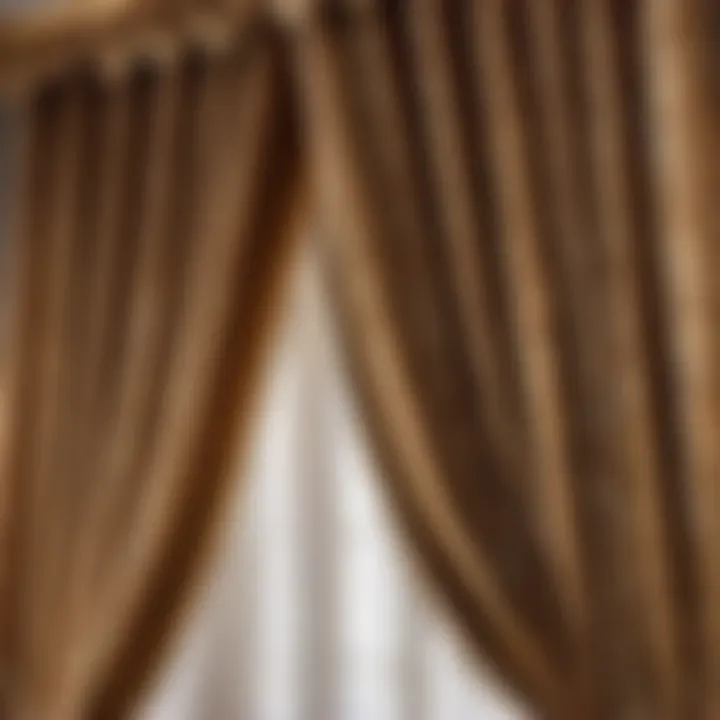 Luxurious fabric selection for bedroom curtains