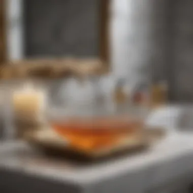 Luxurious glass soap dish harmonizing with bathroom accessories