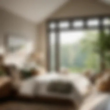Natural Light and Greenery Harmony Farmhouse Bedroom with Natural Light and Greenery