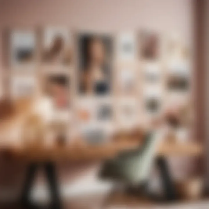 Gallery Wall Inspiration Inspiring gallery wall decor in a feminine home office