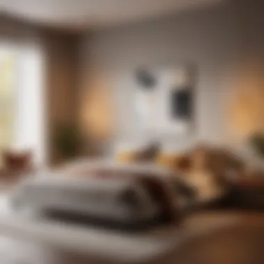 Finished bedroom with fresh paint and minimalist decor