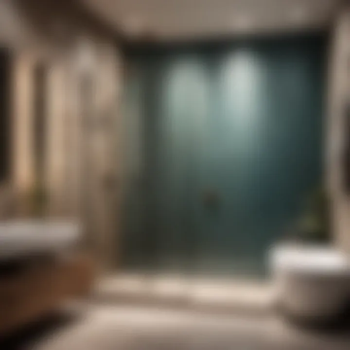 Sleek Modern Bathroom Transformation Finished ceramic tile shower in a modern bathroom